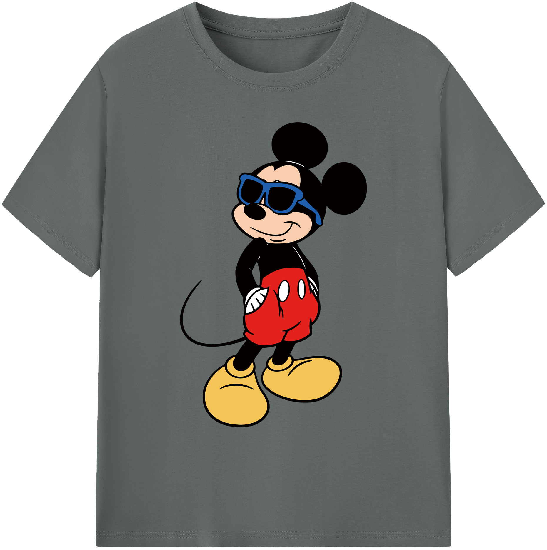 ミッキーマウス Mickey Mouse 綿100％ メンズ半袖Tシャツ｜肌触りやわらか＆通気性